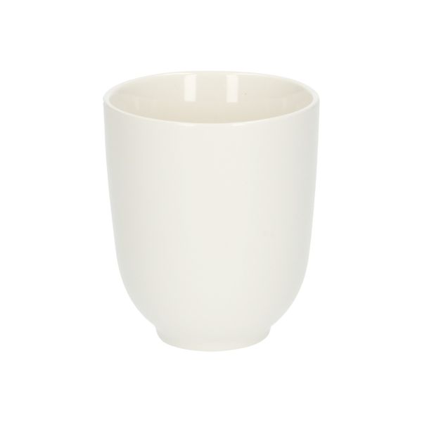 Beker, organisch, porselein, wit, Ø 8 cm