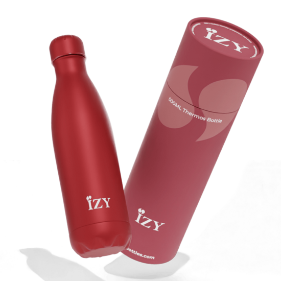 IZY Bottles RVS dubbelwandige fles - Thermosfles Red 500ml