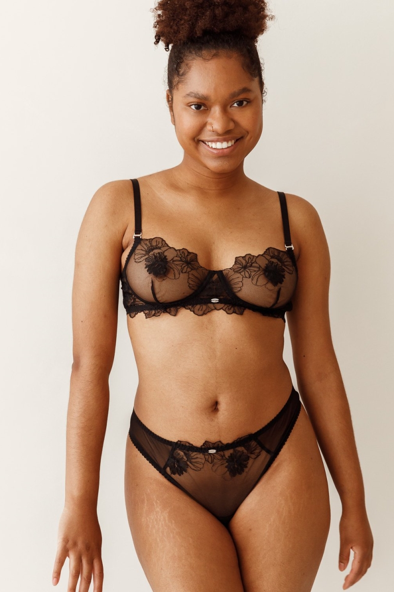 Savara Intimates  Bralette Juniper Zwart