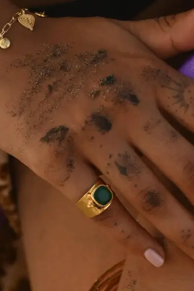 Loft and Daughter  Pinky Ring Power Goud Vermeil