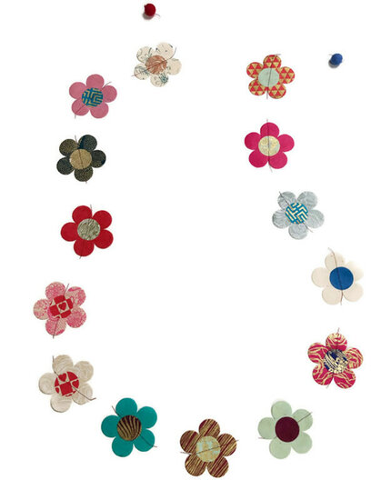 Olino Paperworks bloemen slinger, Fairtrade van Eco papier