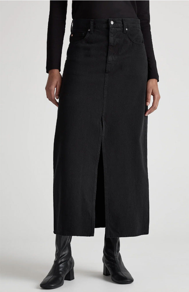 Lena denim rok zwart