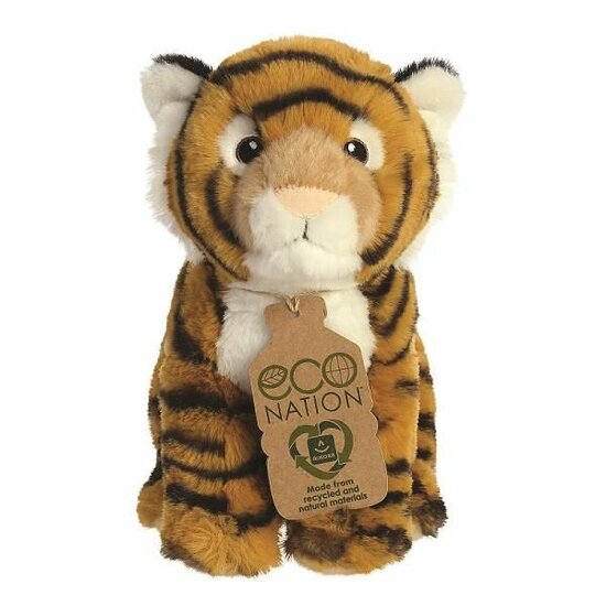 Eco Nation knuffeldier gemaakt van gerecycled materiaal - Bengaalse tijger