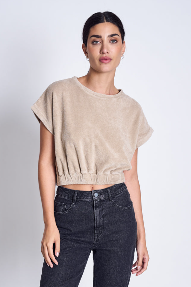 JAN 'N JUNE  Top Blanca Amandelbruin