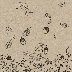 Naturals servet Autumn Fall, 33x33cm gerecycled/ongebleekt