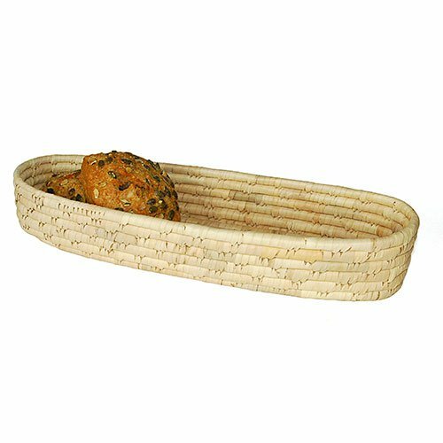 FairTrade ovale mand van palmblad - Stokbrood/Baguette mandje