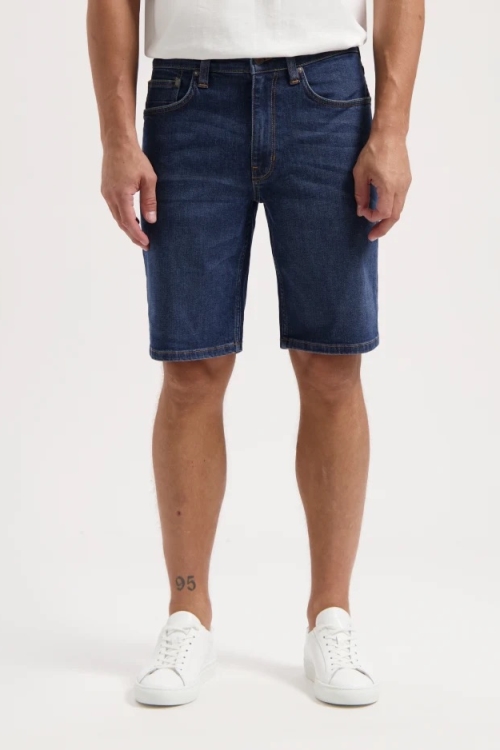 Kuyichi Scott Basic Denim Shorts Blauw