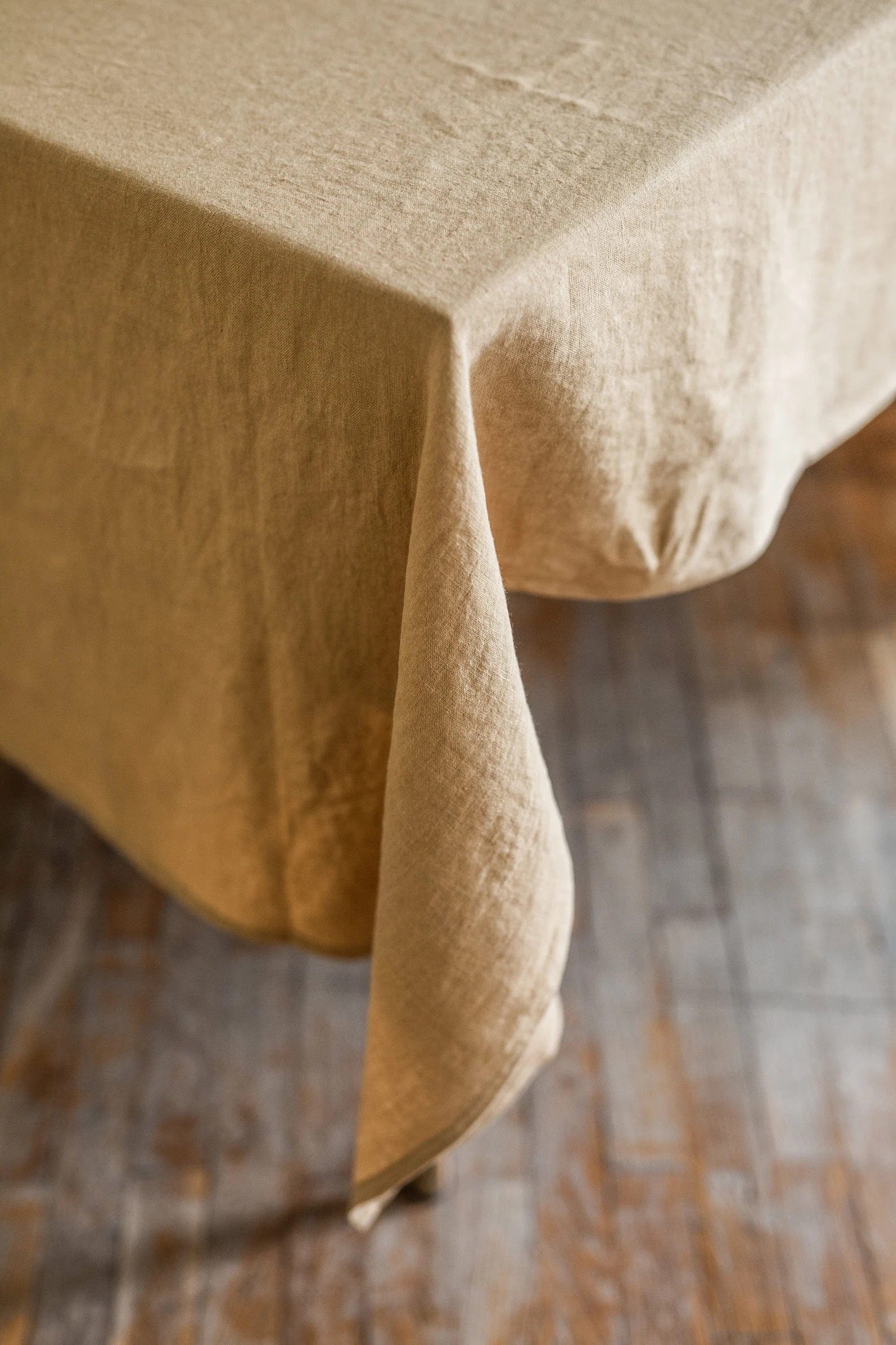 AmourLinen Mosterd Tafelkleed 150cm