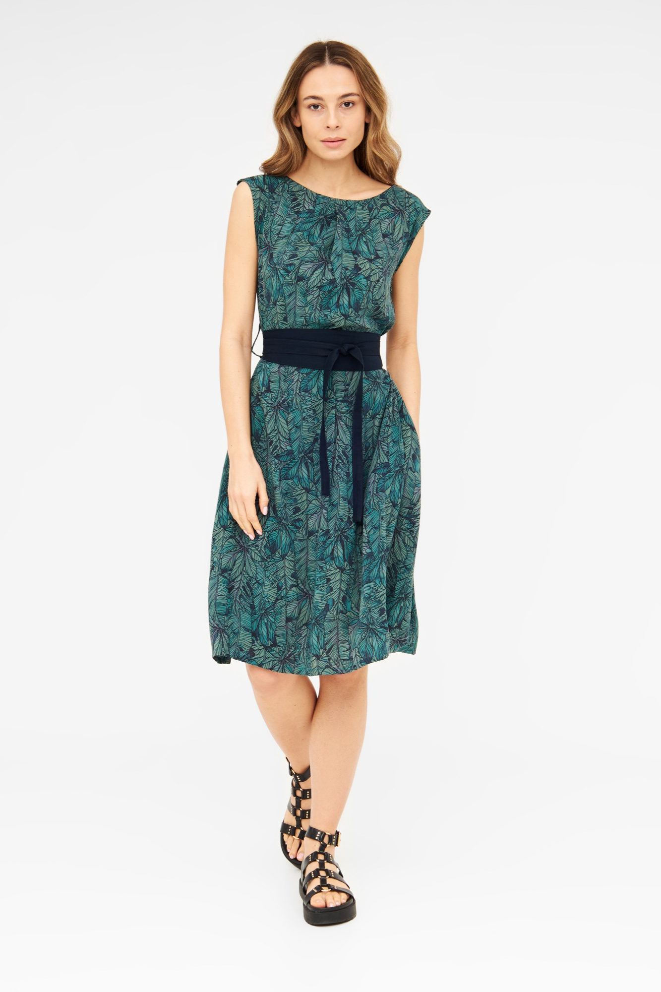 Widda  Jurk Adele Forest Print Blauw