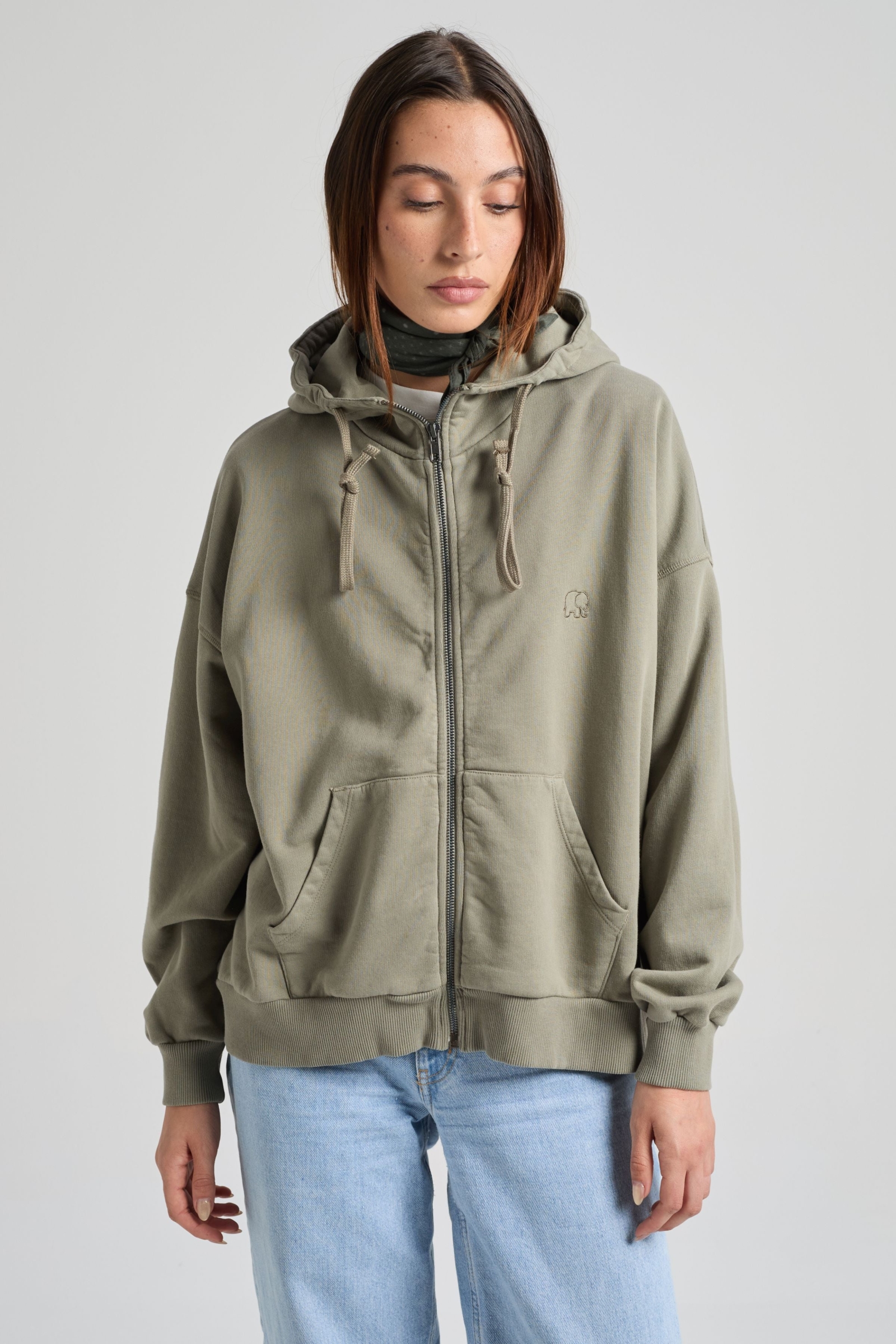 Trendsplant  Hoodie Met Rits Essential Agave Green