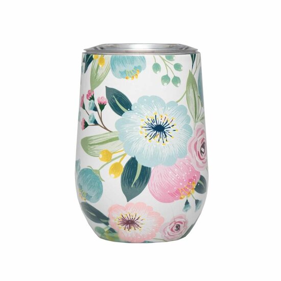 BioLoco Office RVS thermosbeker - Pastel Flowers