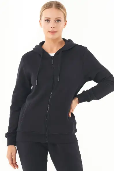 ORGANICATION  Soft Touch Hoodie Zwart