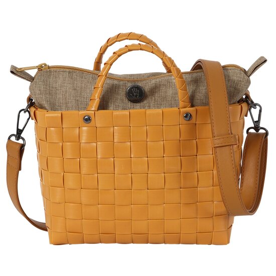 Handed By Dash Handbag van gerecycled plastic - Sunset Yellow met rits