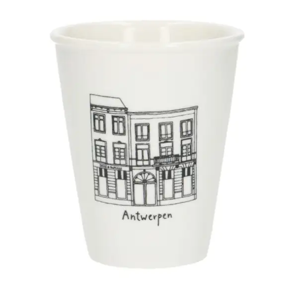 Gevel mok, Antwerpen Wapper, porselein, 200 ml