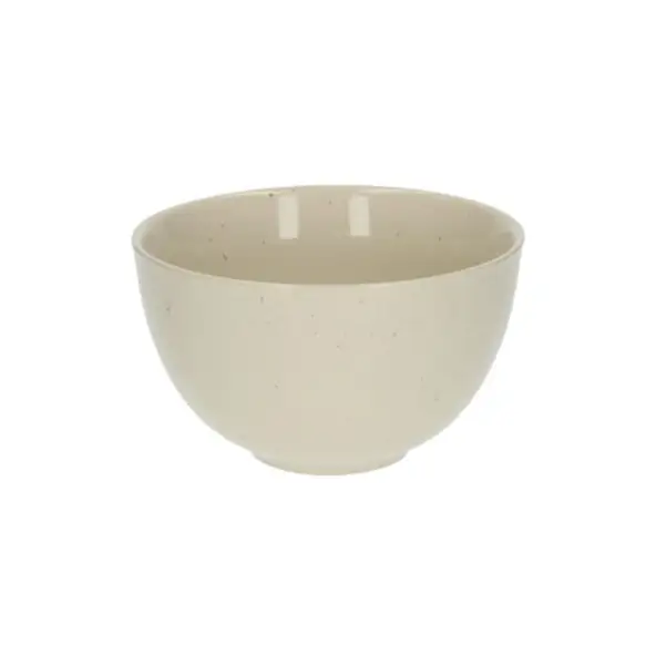 Kom, steengoed, beige, spikkel, Ø 12 cm
