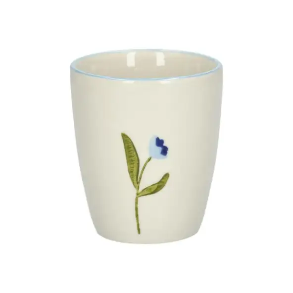 Beker, steengoed, blauwe tulp, Ø 7,5 cm