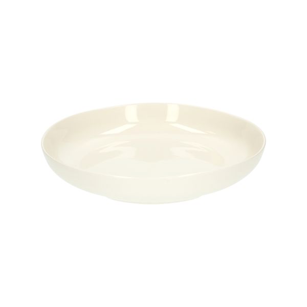 Schaal, organisch, porselein, wit, Ø 28 cm x 5,5 cm