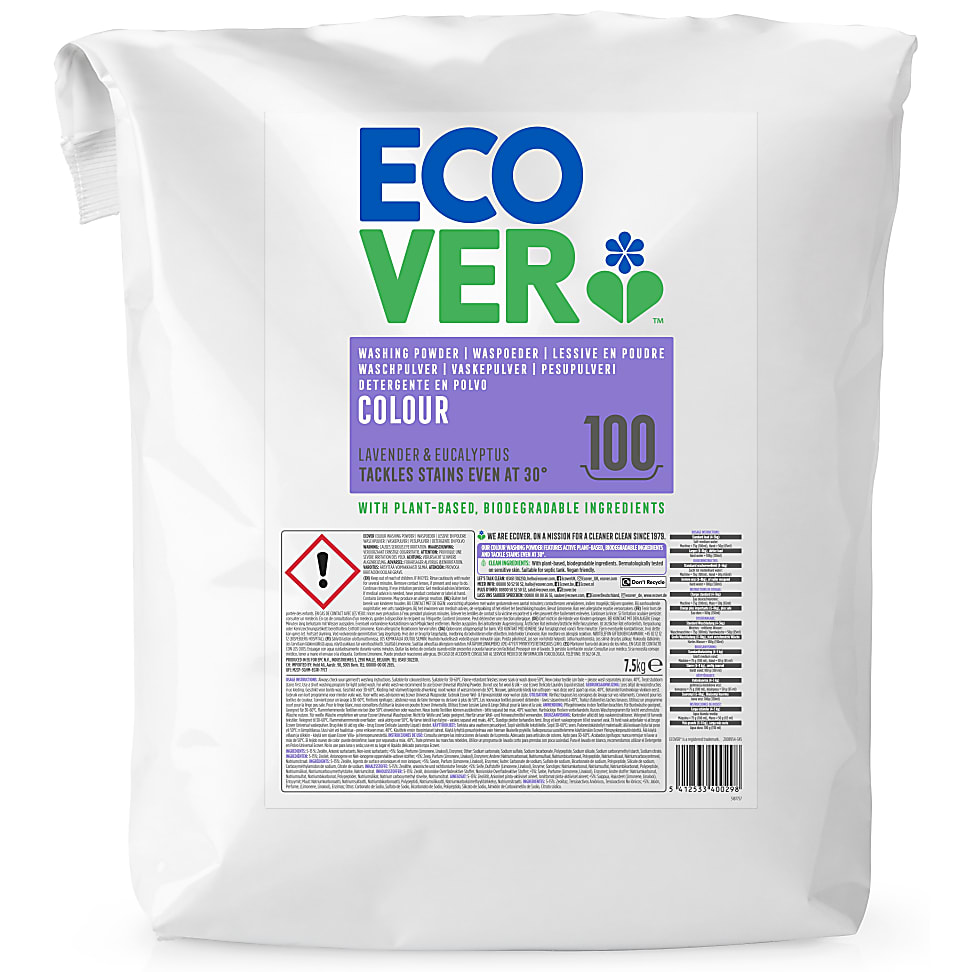 Ecover Waspoeder Color 7,5KG 100 wasbeurten