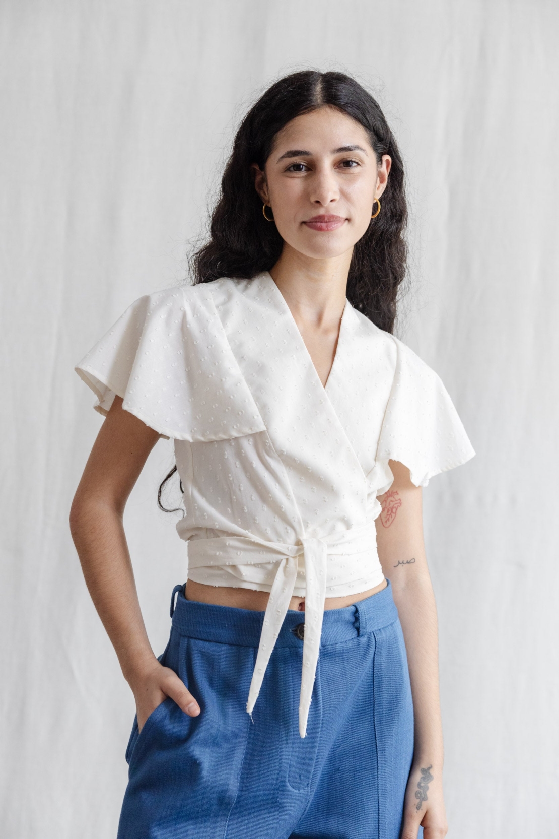 Jyoti - Fair Works  Wikkelblouse Neeraj Wit
