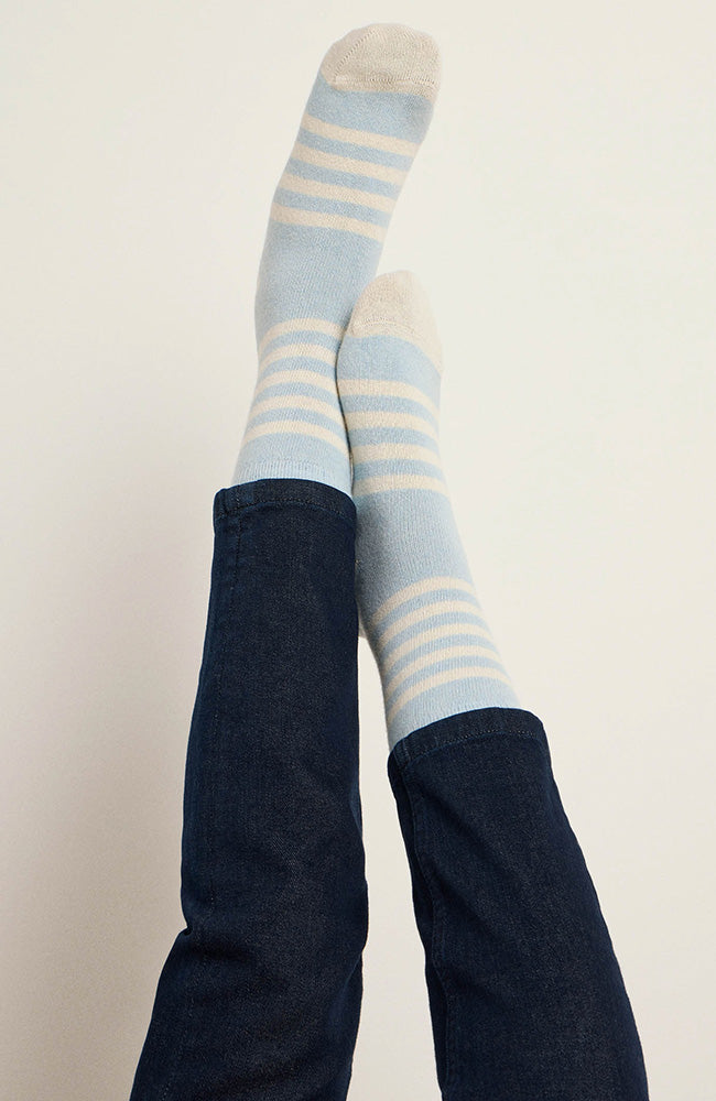 Sokken blauw streep