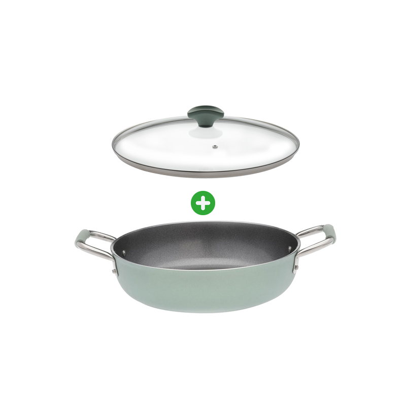 Braadpan / Hapjespan met deksel - Ø 28 cm - PFAS-vrij - Primecook