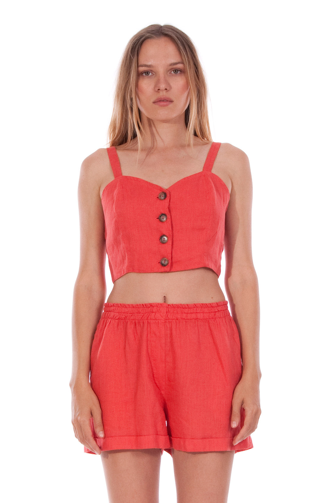 RAVENS VIEW IBIZA  Top Capri Candy Rood
