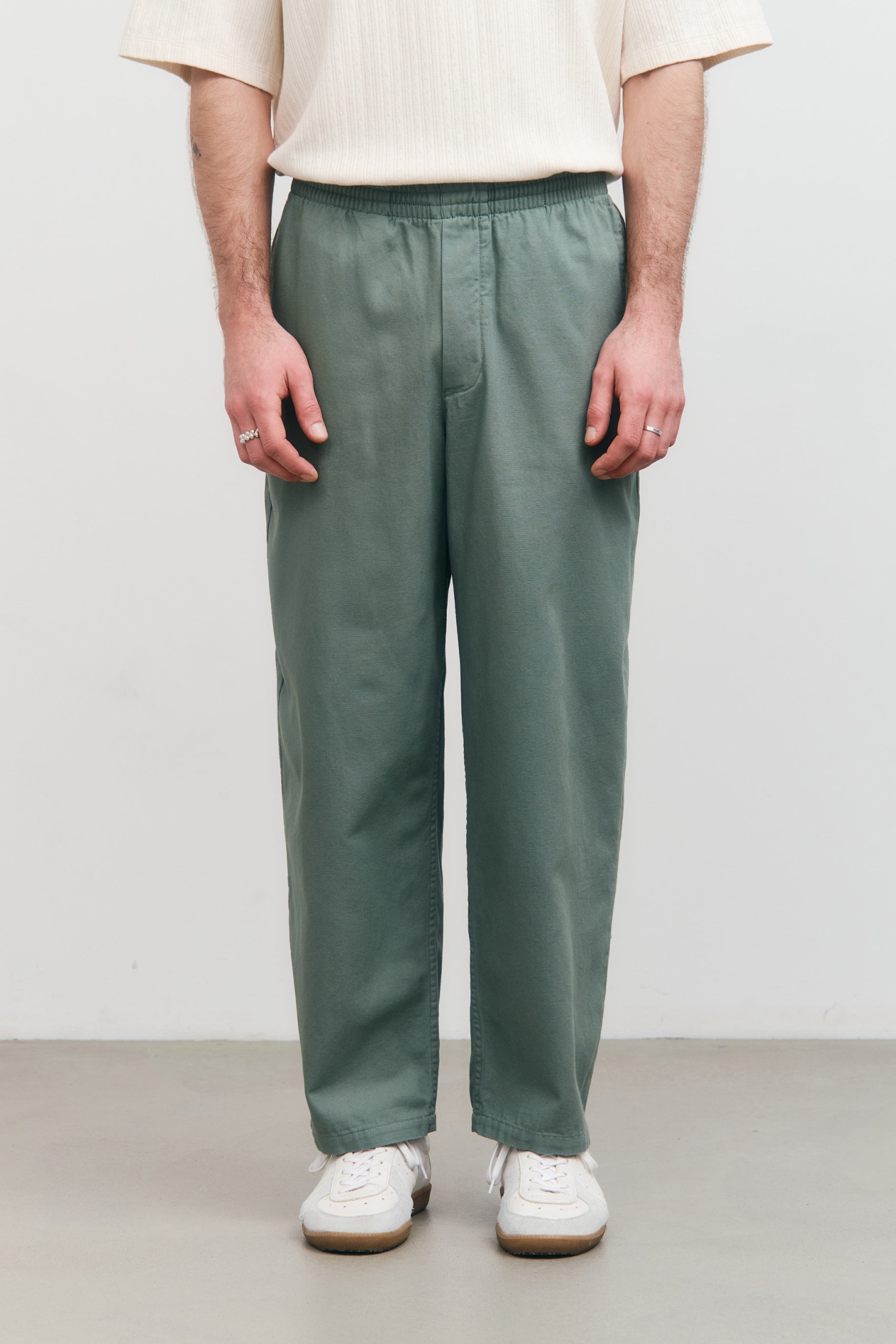 Rotholz mannen vegan Broek Met Wijde Pijpen, Bladgroen