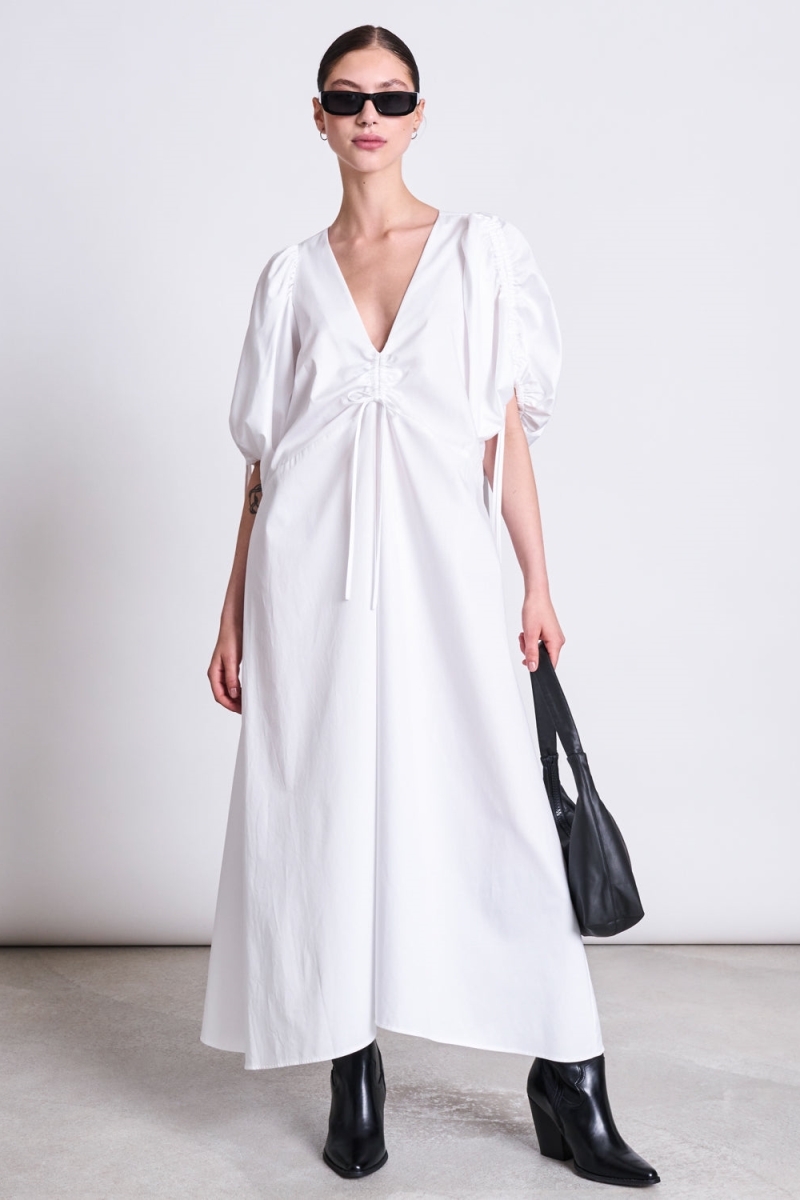 JAN 'N JUNE  Maxi-Jurk In Het Wit