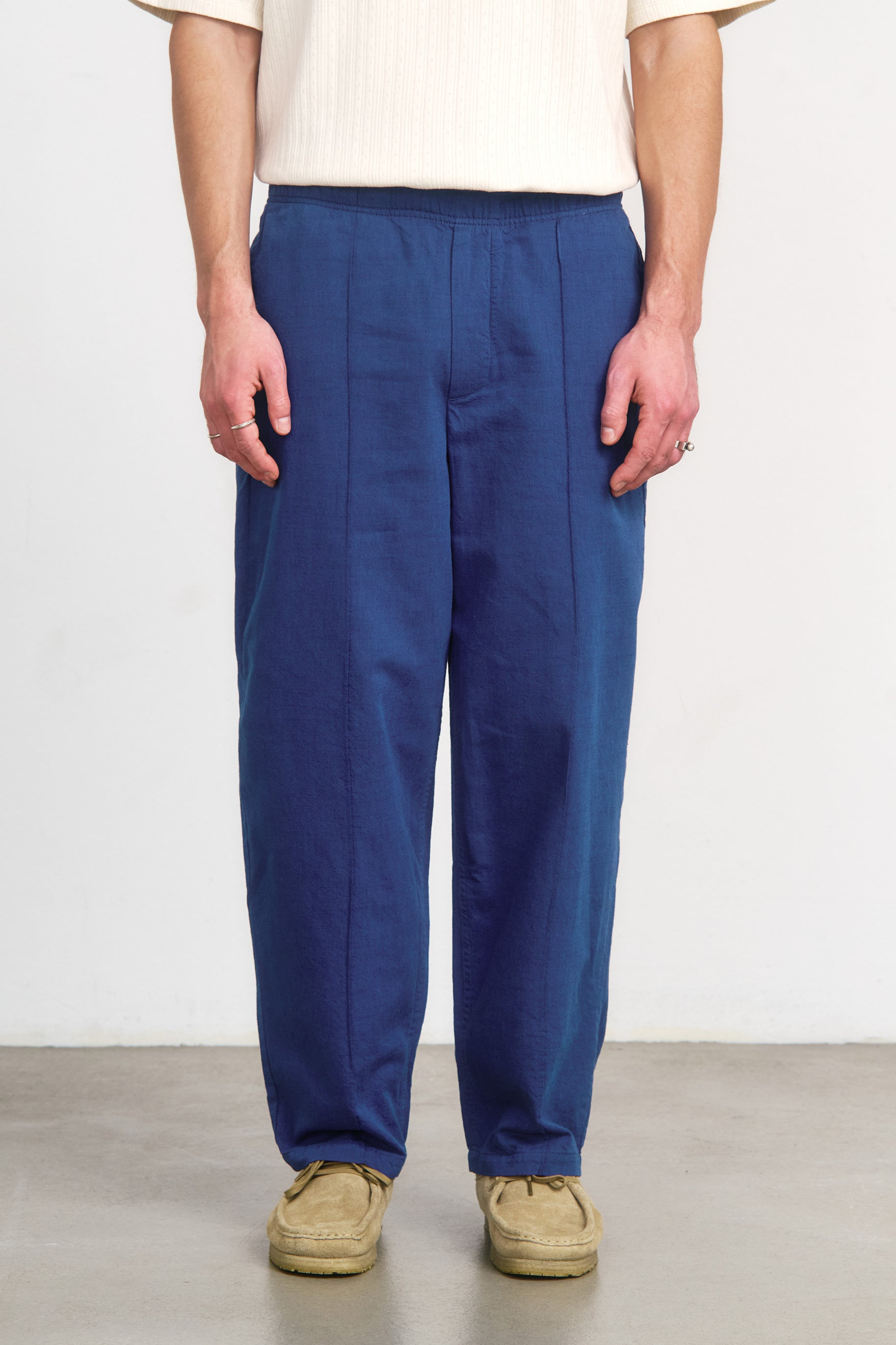 Rotholz mannen vegan Broek Met Wijde Plooien, Blauw