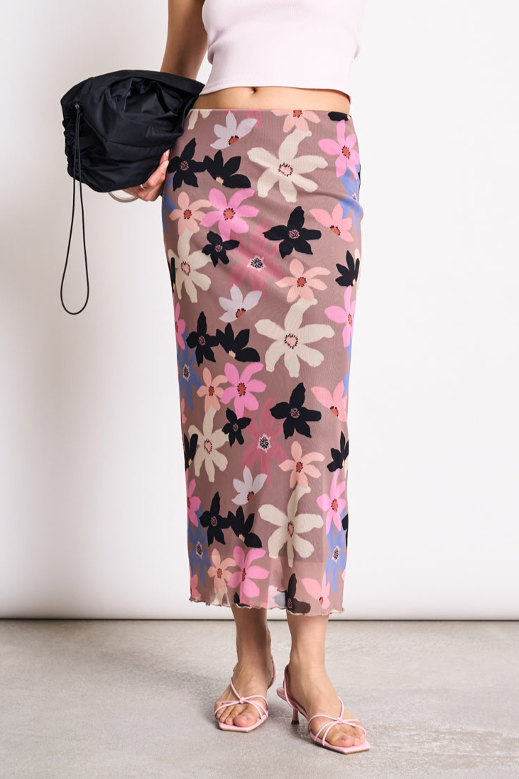 JAN 'N JUNE  Maxi Rok Van Mesh Van Smuk Wild Bloom