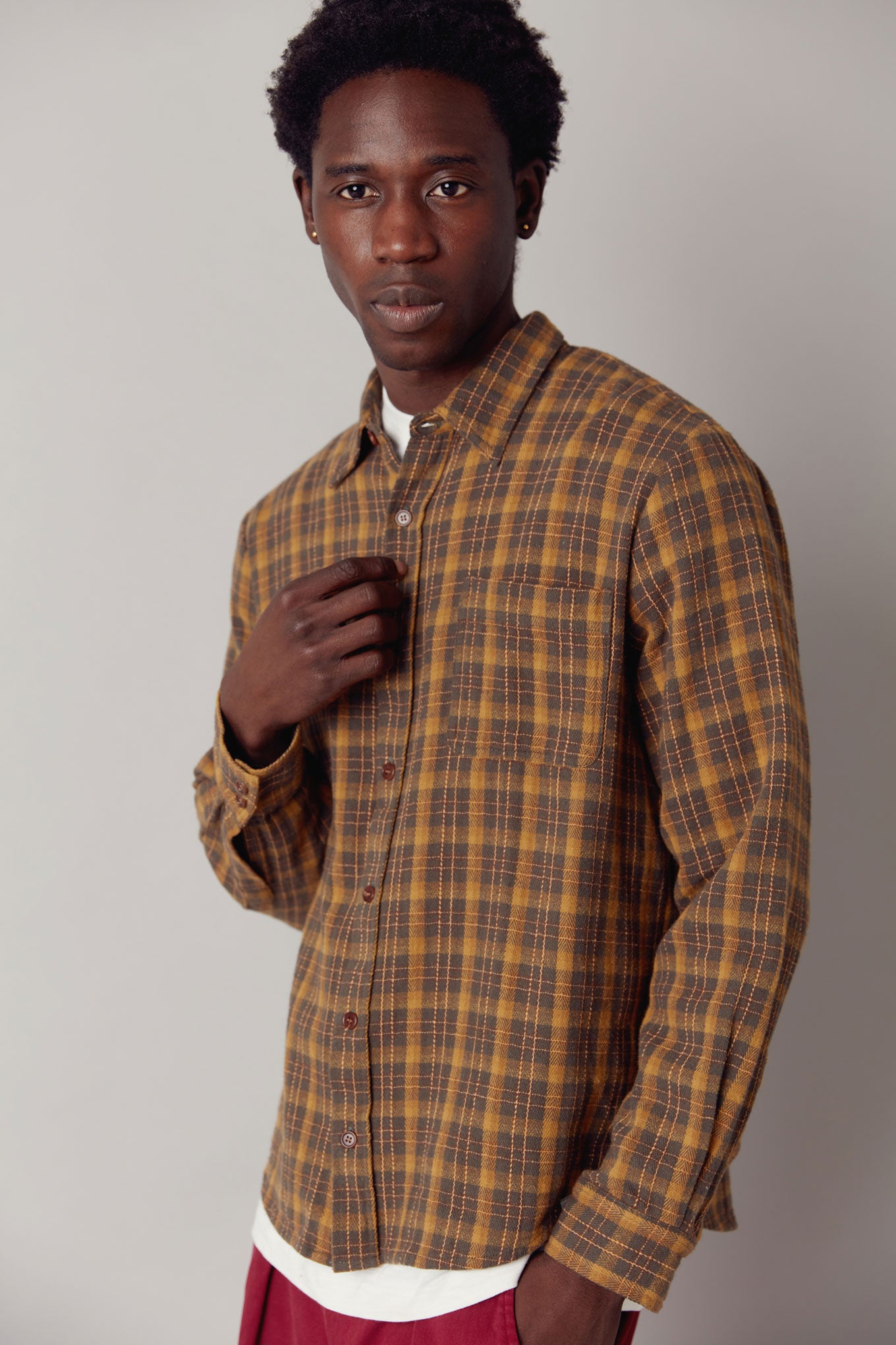 KOMODO mannen vegan Overhemd Santi Biologisch Katoen Flanel Ivy