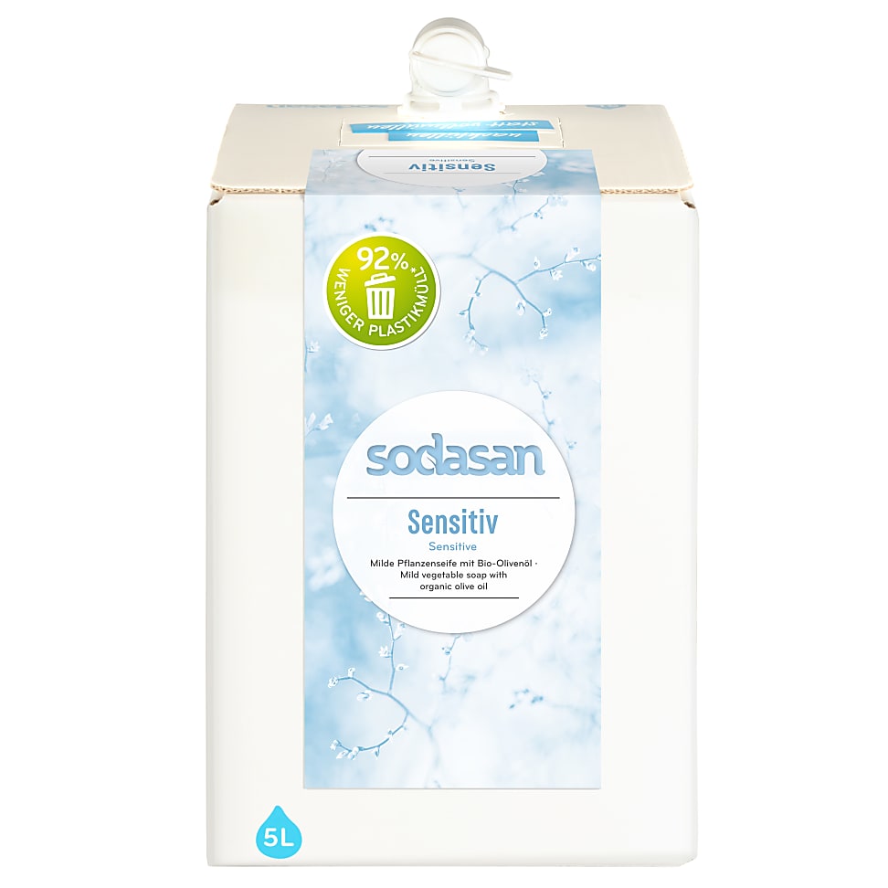 Sodasan Vloeibare Zeep Sensitive Navulverpakking 5L