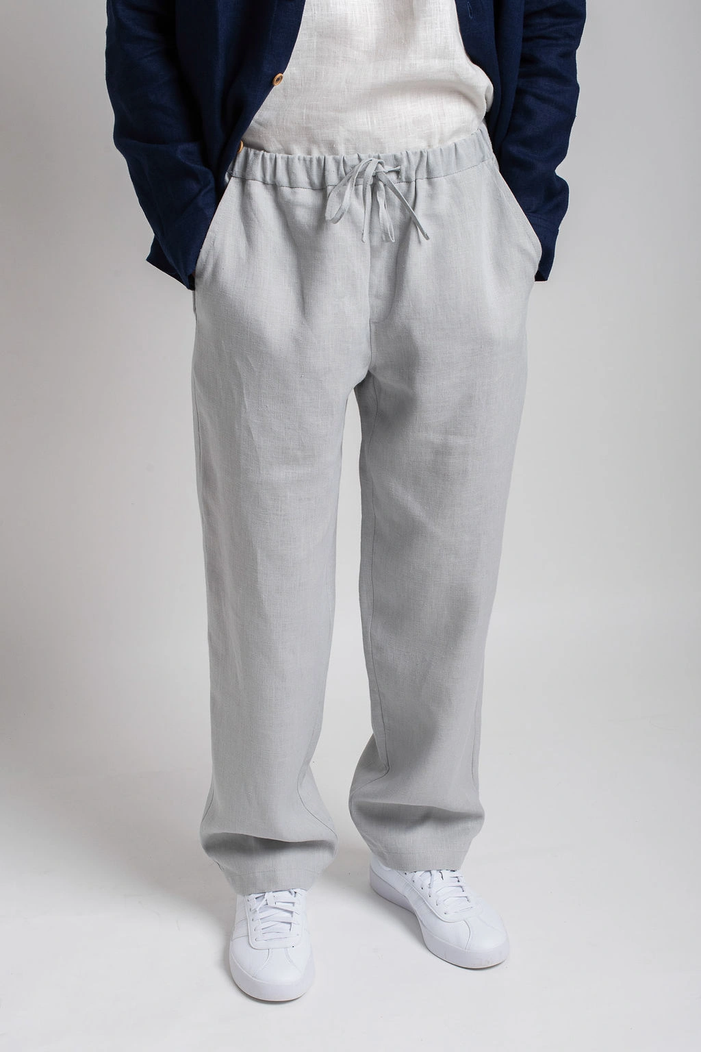 Amber Linen mannen vegan Broek Florida Grijs
