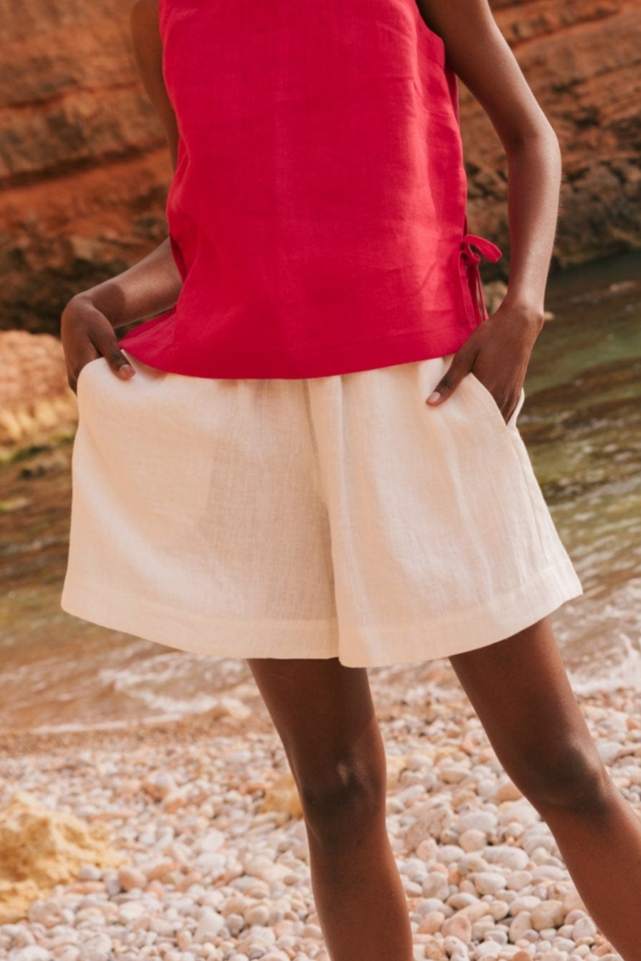 AmourLinen  Shorts Betty Classic Wit