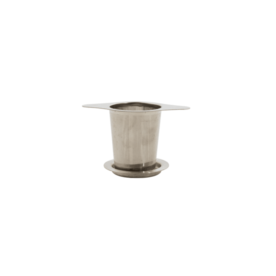 Point Virgule Stainless Steel Tea Strainer, RVS theezeef met uitlekbakje