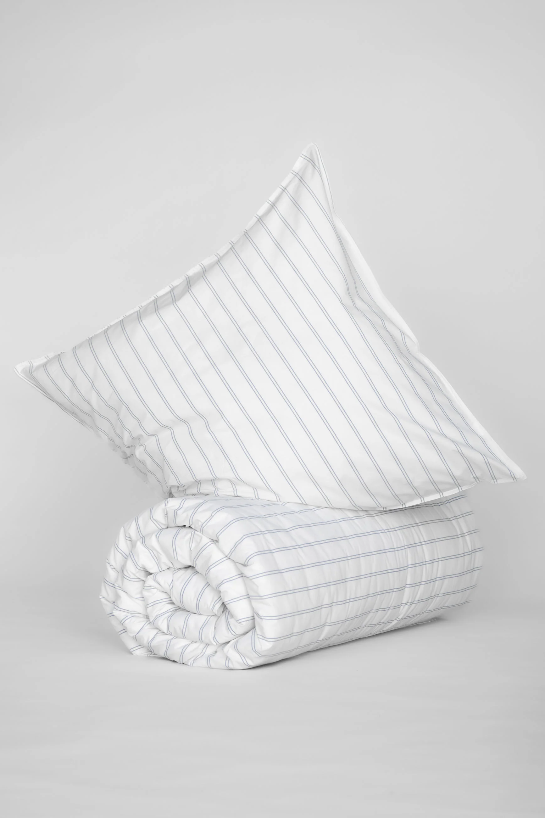 MELA  Beddenset Bhanu Stripes Wit & Blauw