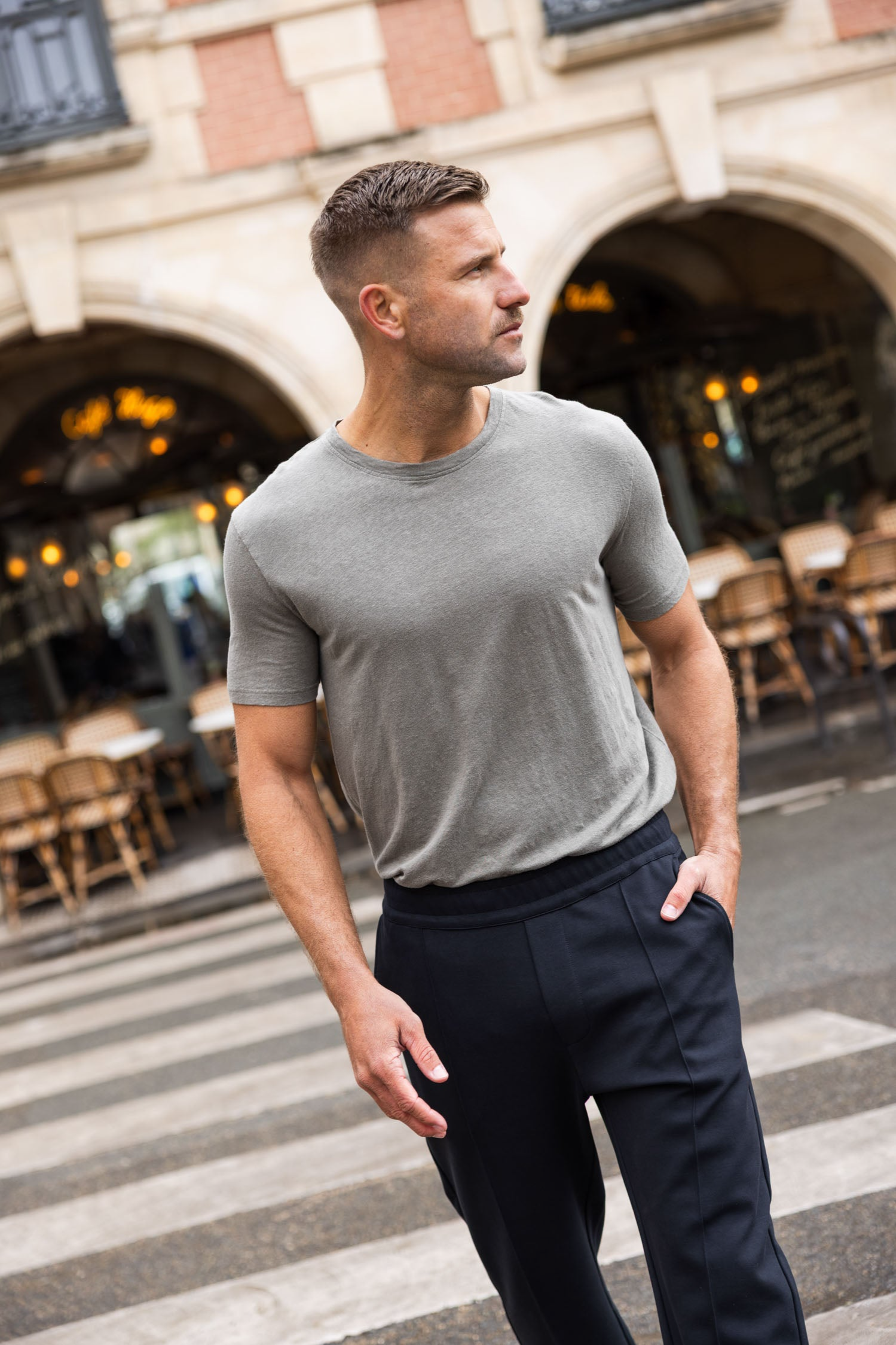 DIRTS mannen vegan T-Shirt In Stoffige Olijfgroen