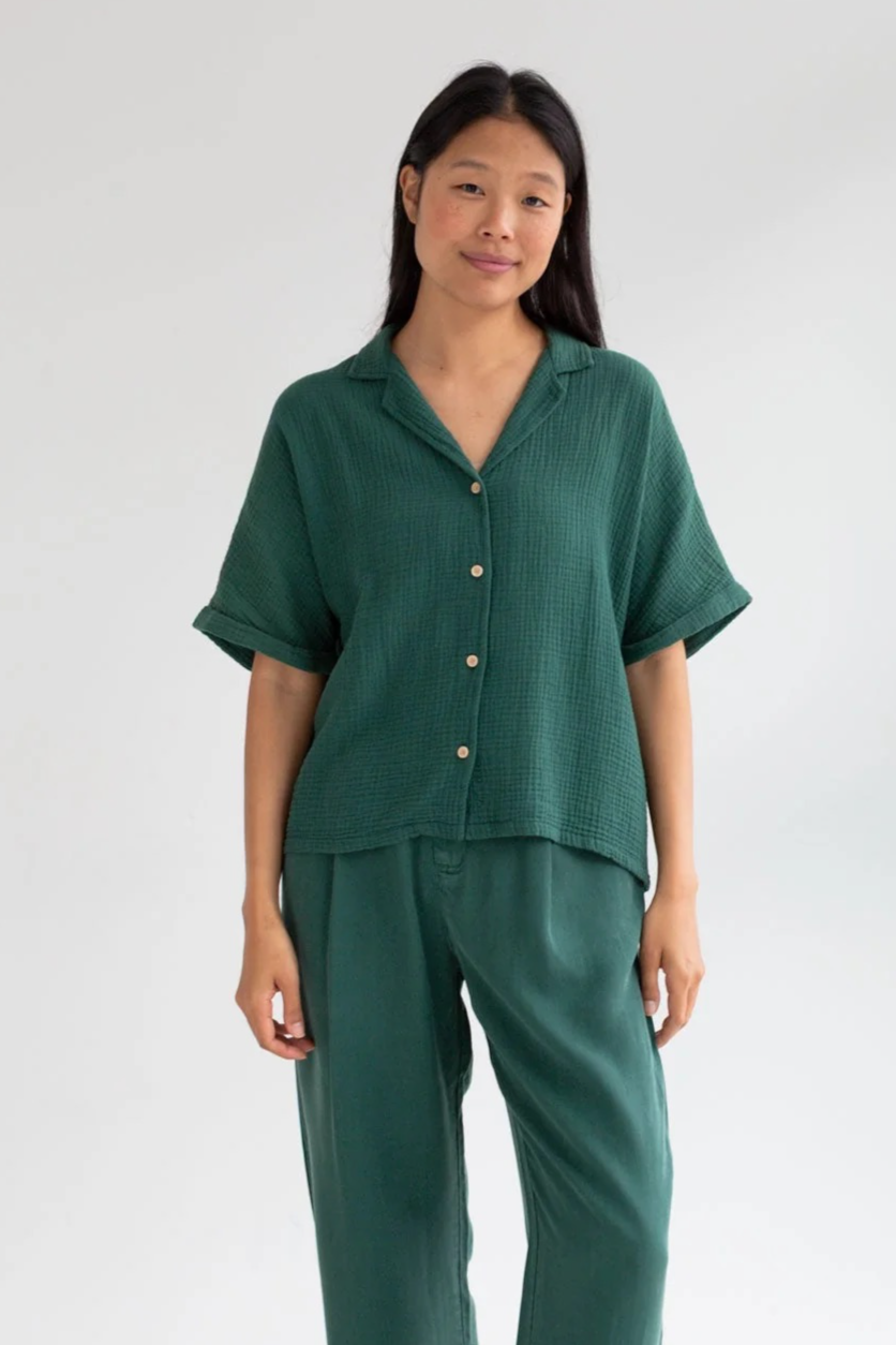 TWOTHIRDS  Shirt Zuqar Donkergroen