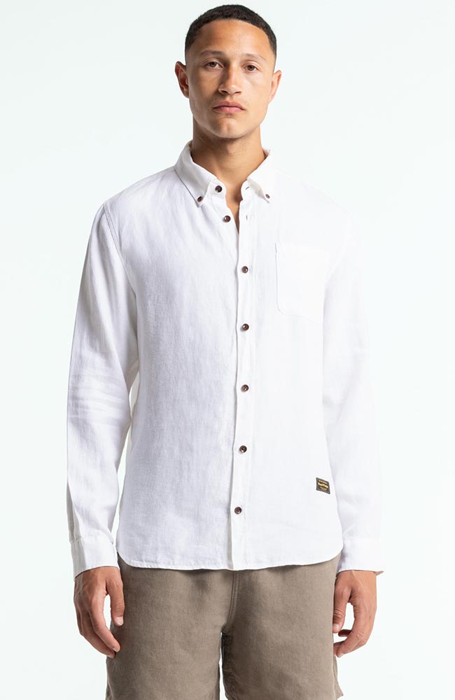 Kings of Indigo mannen vegan Shirt Enda White