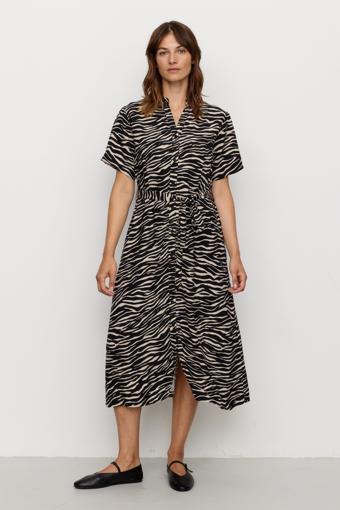 Recolution  Jurk Silene Zebra Zwart