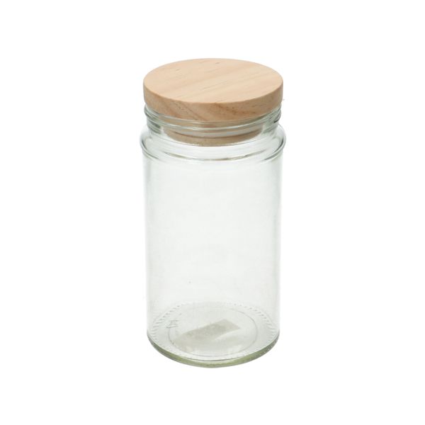 Pot met houten deksel, glas, 550 ml