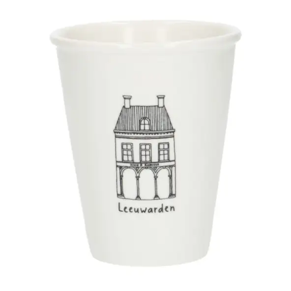Gevel mok, Leeuwarden, porselein, 200 ml