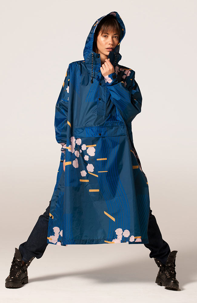 Rainkiss  Poncho Rainkiss Bloesem Blauw