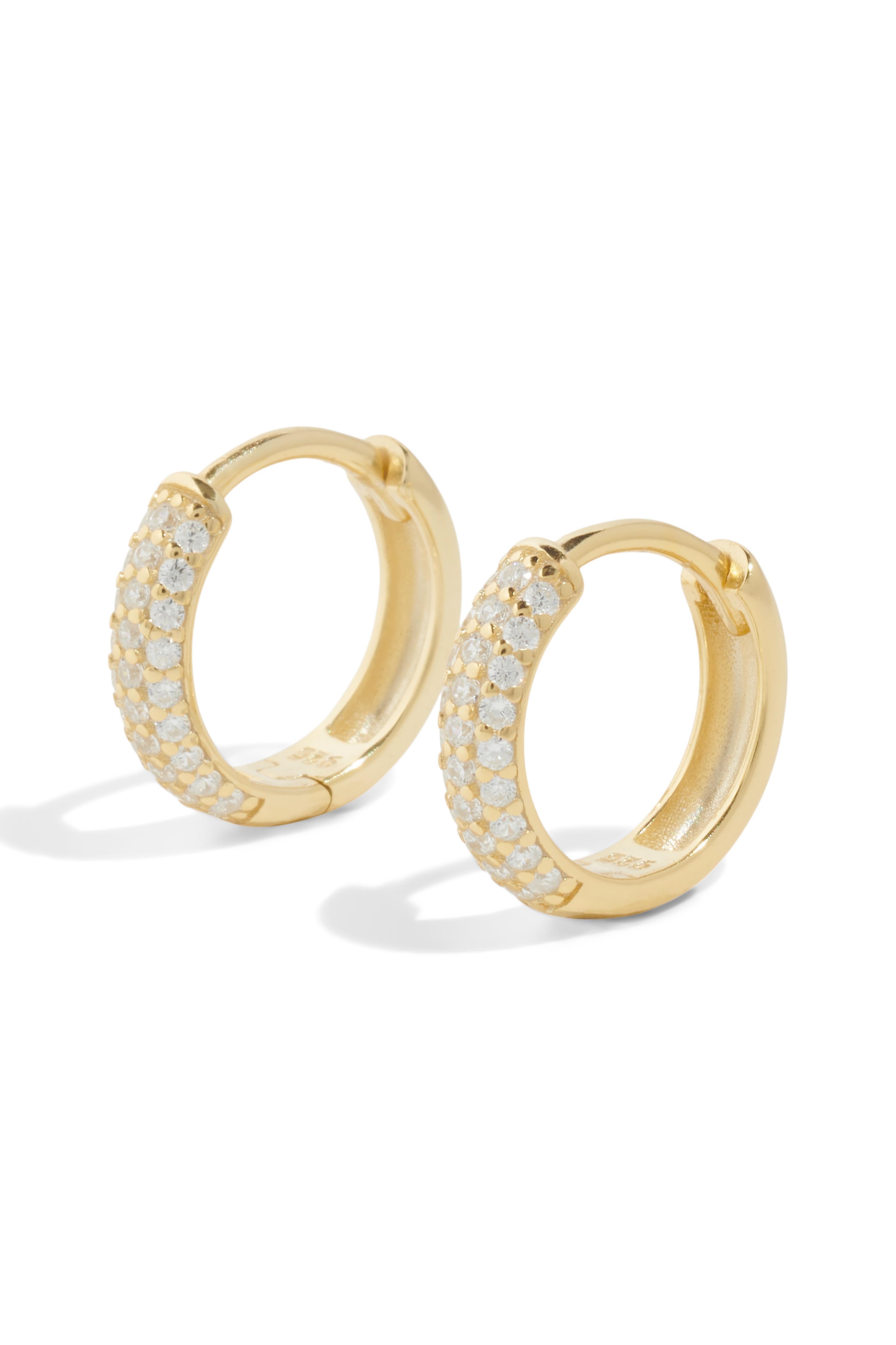 Bound Studios  The Aurora Huggie Hoops Massief 14k Goud