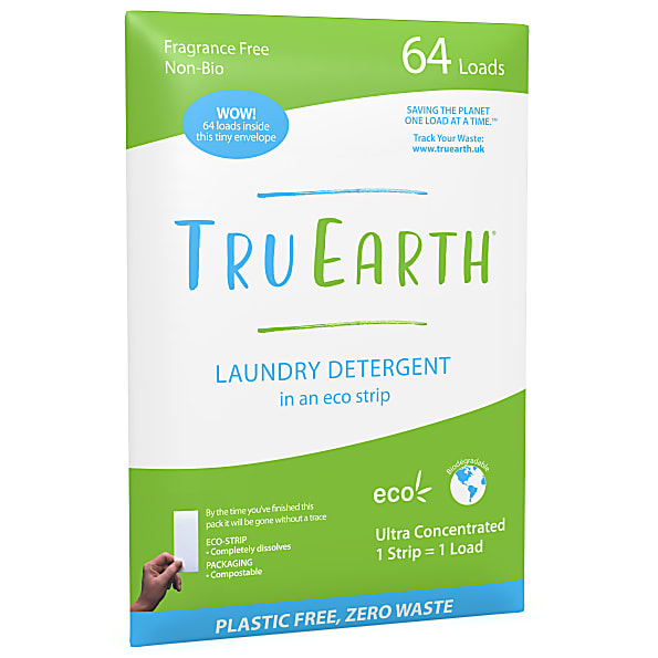 Tru Earth Eco Wasstrips Parfumvrij 64 wasbeurten