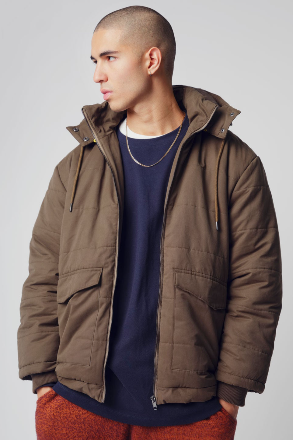 KOMODO mannen vegan Dai Pufferjack Khaki
