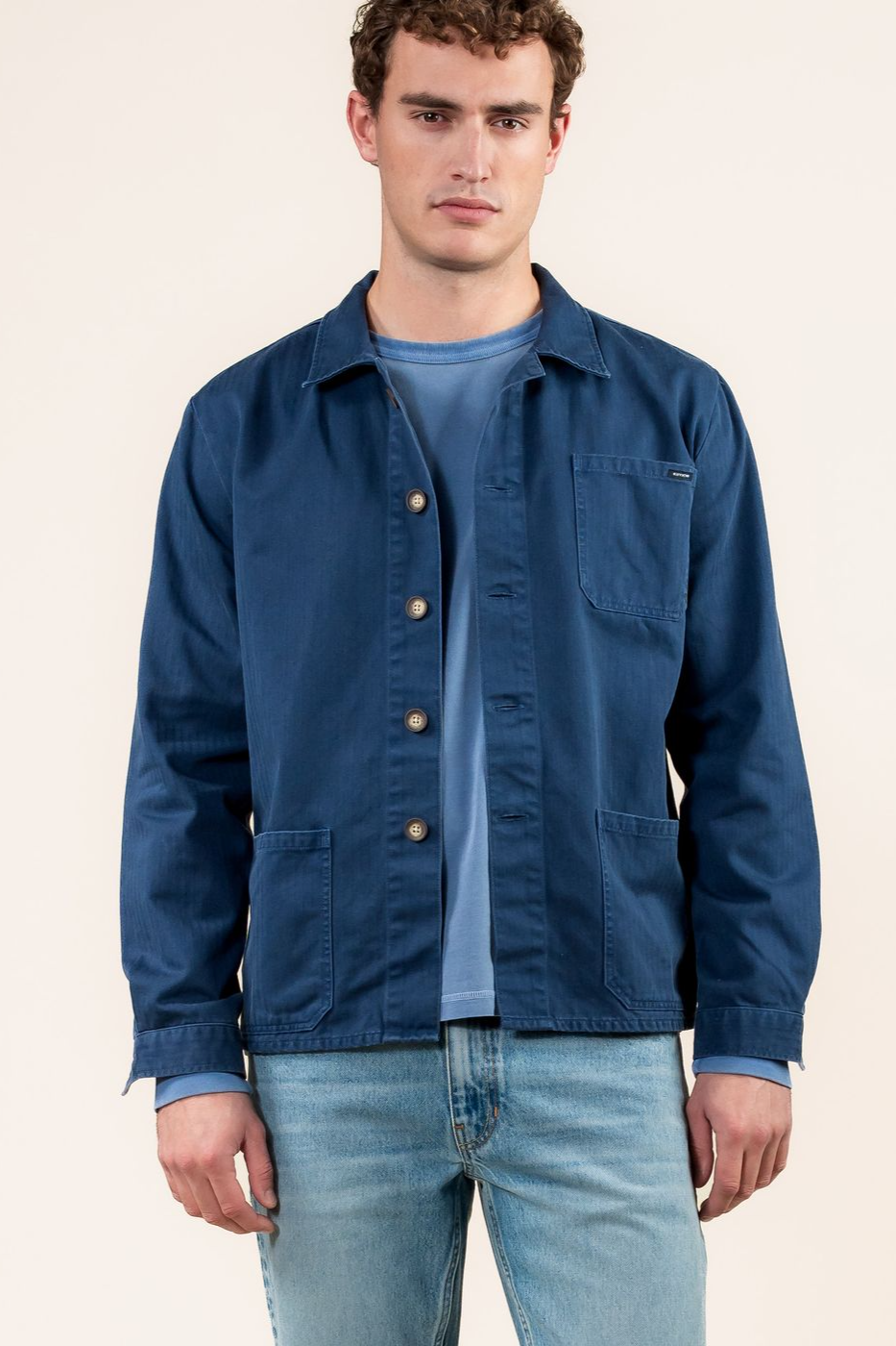 Kuyichi mannen vegan Peter Worker-Jas In Blauw