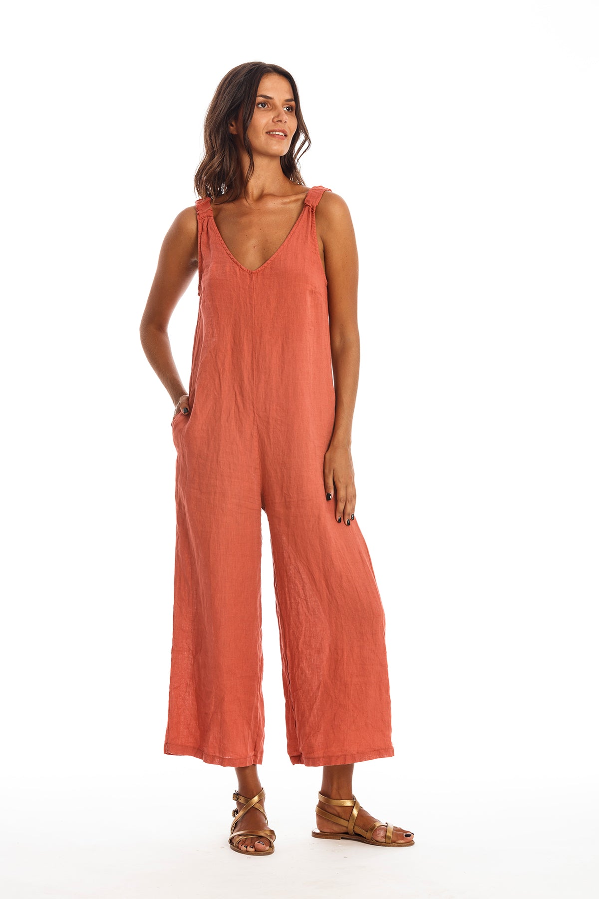 RAVENS VIEW IBIZA  Jumpsuit Menorca Aarde Rood