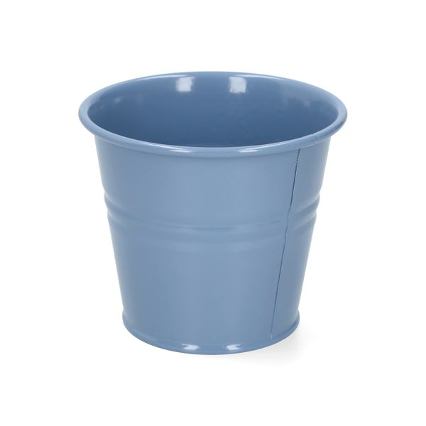Bloempot, zink, zeeblauw, Ø11 cm