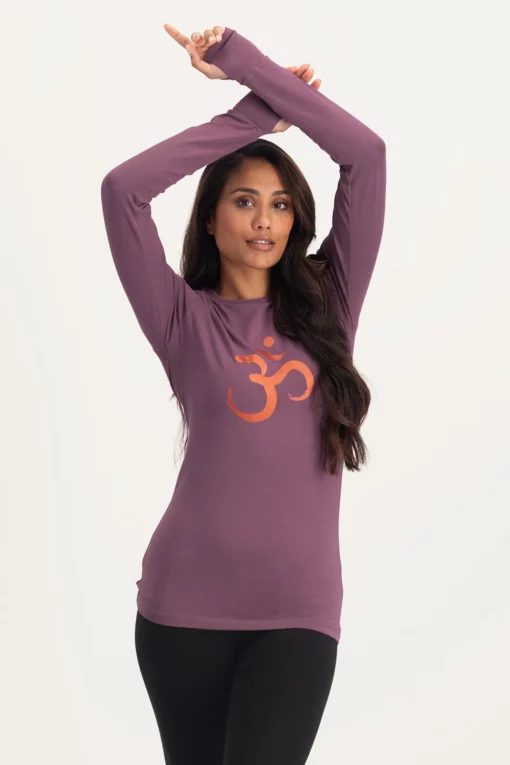 Karuna OM Yoga Longsleeve Shirt  – Mauve